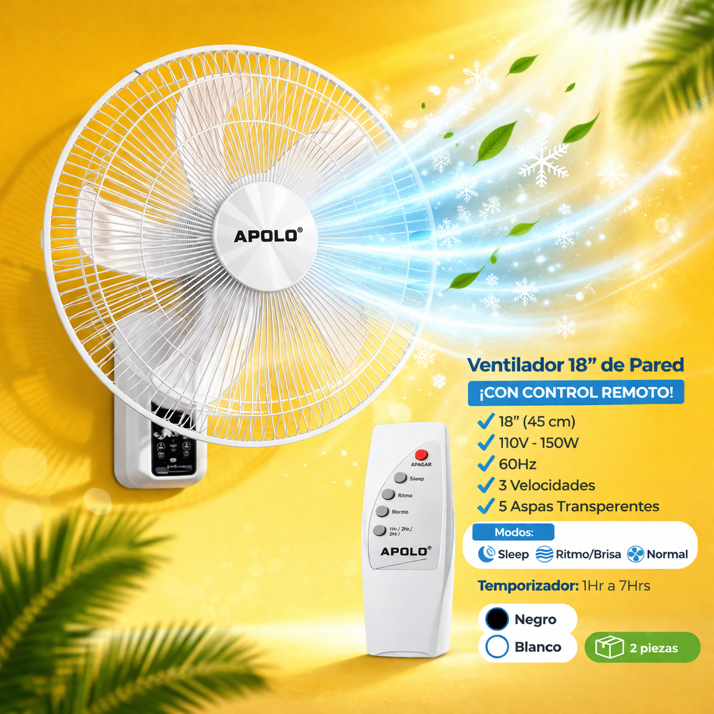 VENTILADOR PARED APOLO 18¨