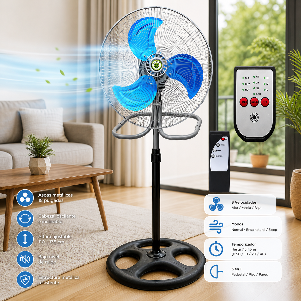VENTILADOR METALICO 18"